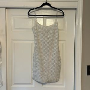Oh Polly Sequin and Pearl Beaded Dress